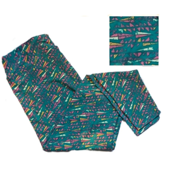 LuLaRoe Pants - LuLaRoe leggings - Pinks and‎ Greens SKUW224
